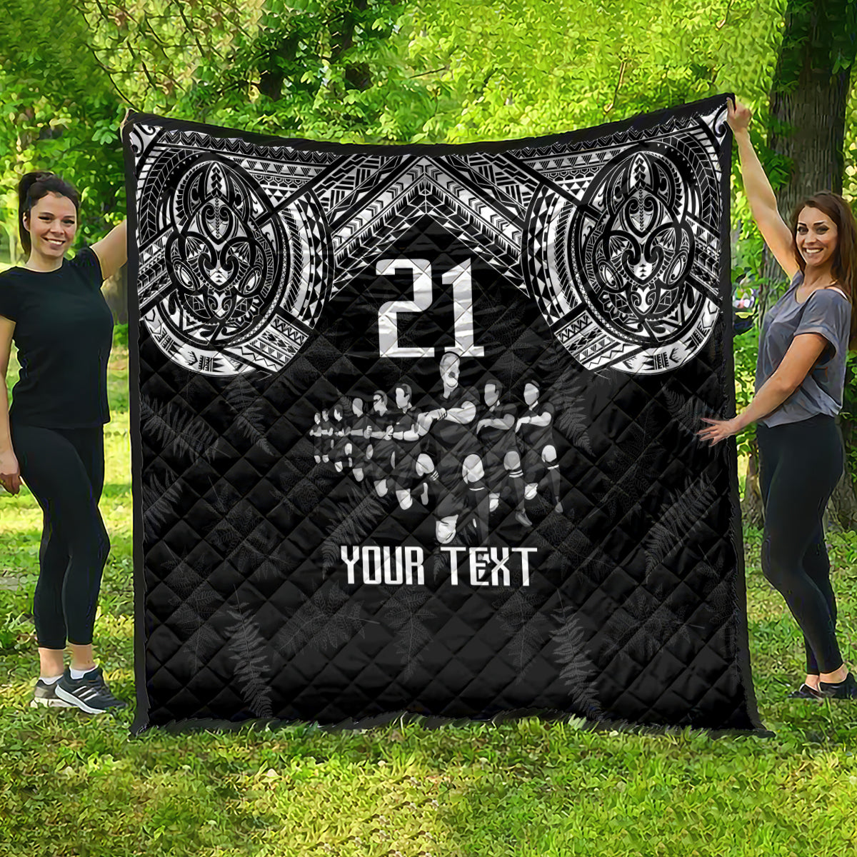 Custom NZ Rugby Quilt Kapa Opango Maori Haka With Years of The All Black Champions - Wonder Print Shop