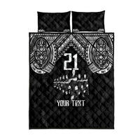 Custom NZ Rugby Quilt Bed Set Kapa Opango Maori Haka With Years of The All Black Champions - Wonder Print Shop