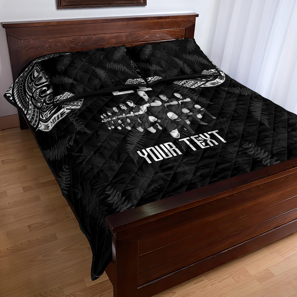 Custom NZ Rugby Quilt Bed Set Kapa Opango Maori Haka With Years of The All Black Champions - Wonder Print Shop