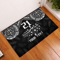 Custom NZ Rugby Rubber Doormat Kapa Opango Maori Haka With Years of The All Black Champions - Wonder Print Shop