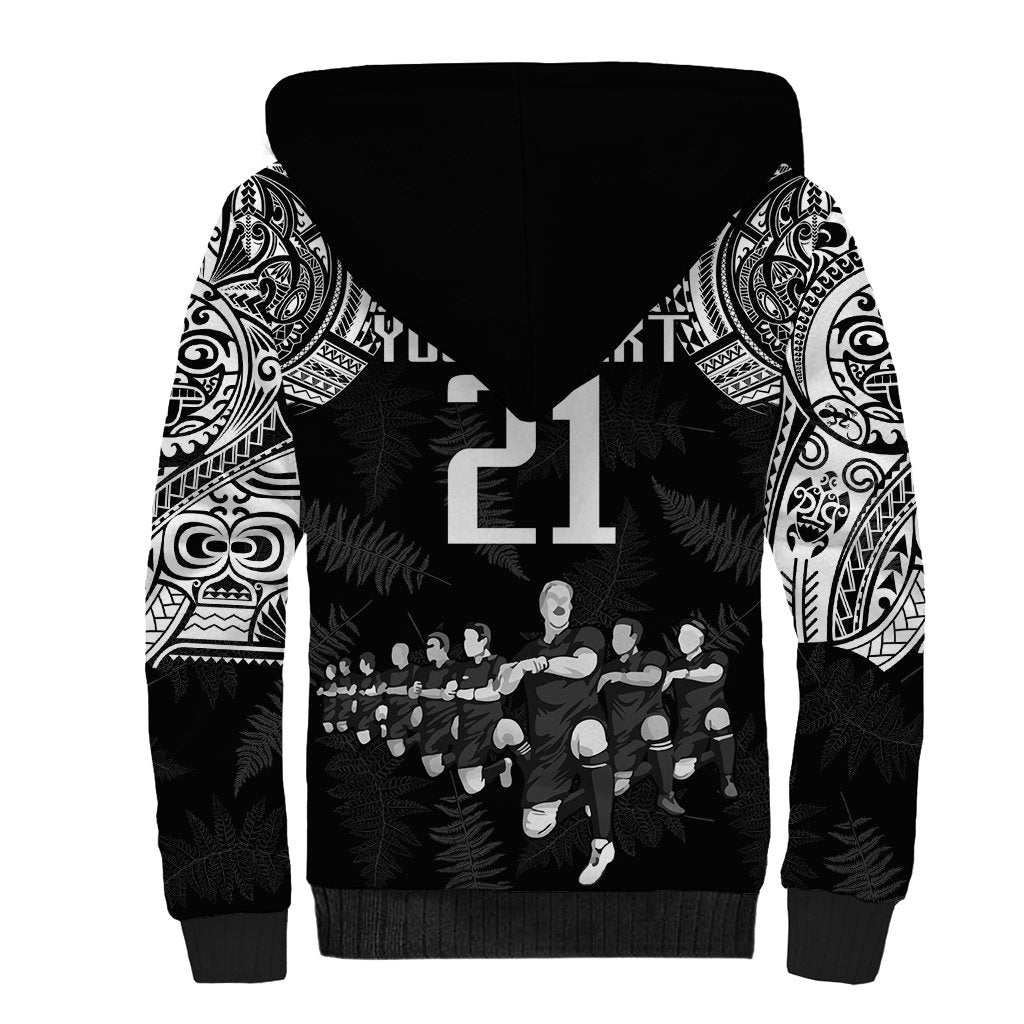Custom NZ Rugby Sherpa Hoodie Kapa Opango Maori Haka With Years of The All Black Champions - Wonder Print Shop