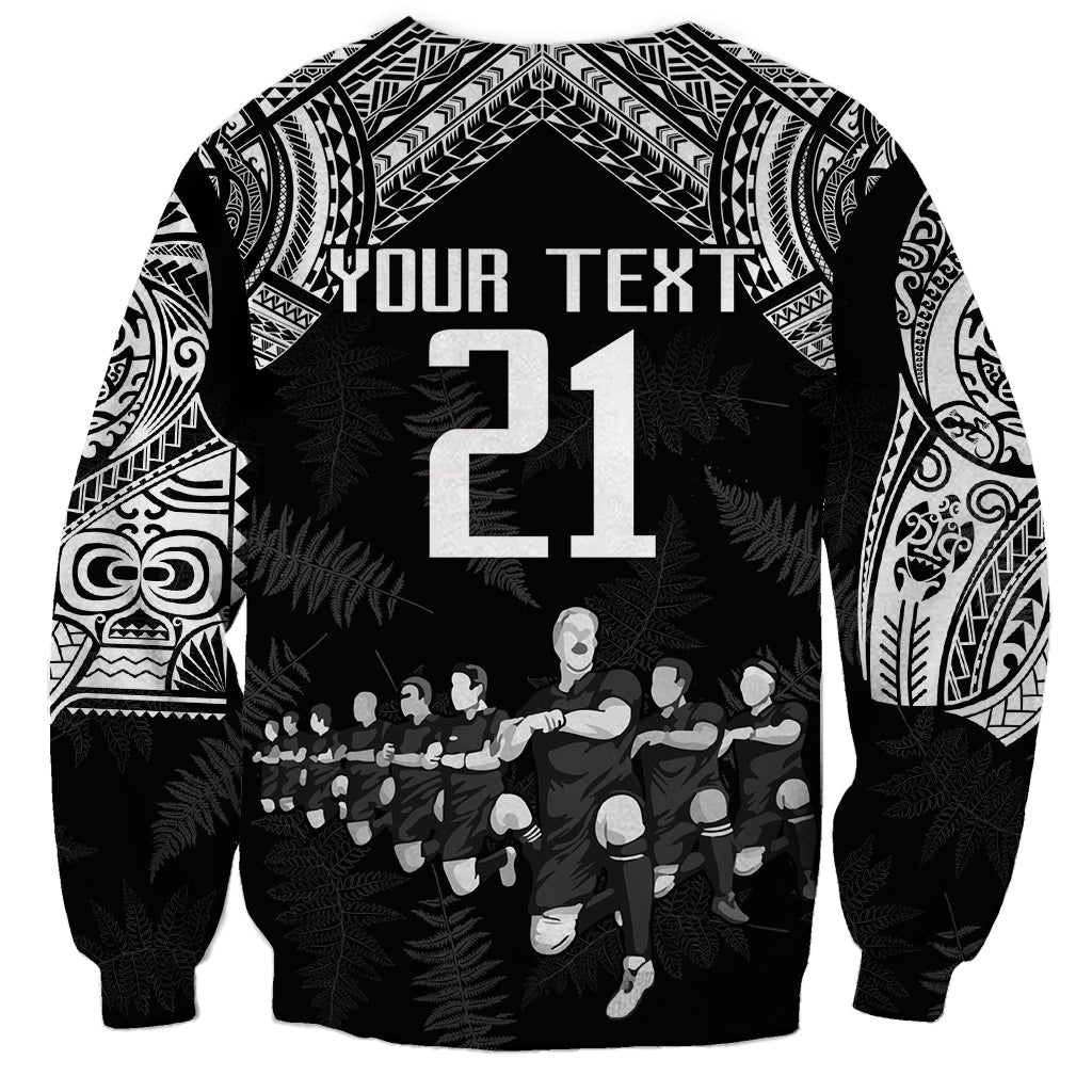 Custom NZ Rugby Sweatshirt Kapa Opango Maori Haka With Years of The All Black Champions - Wonder Print Shop