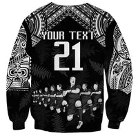 Custom NZ Rugby Sweatshirt Kapa Opango Maori Haka With Years of The All Black Champions - Wonder Print Shop