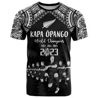 Custom NZ Rugby T Shirt Kapa Opango Maori Haka With Years of The All Black Champions - Wonder Print Shop
