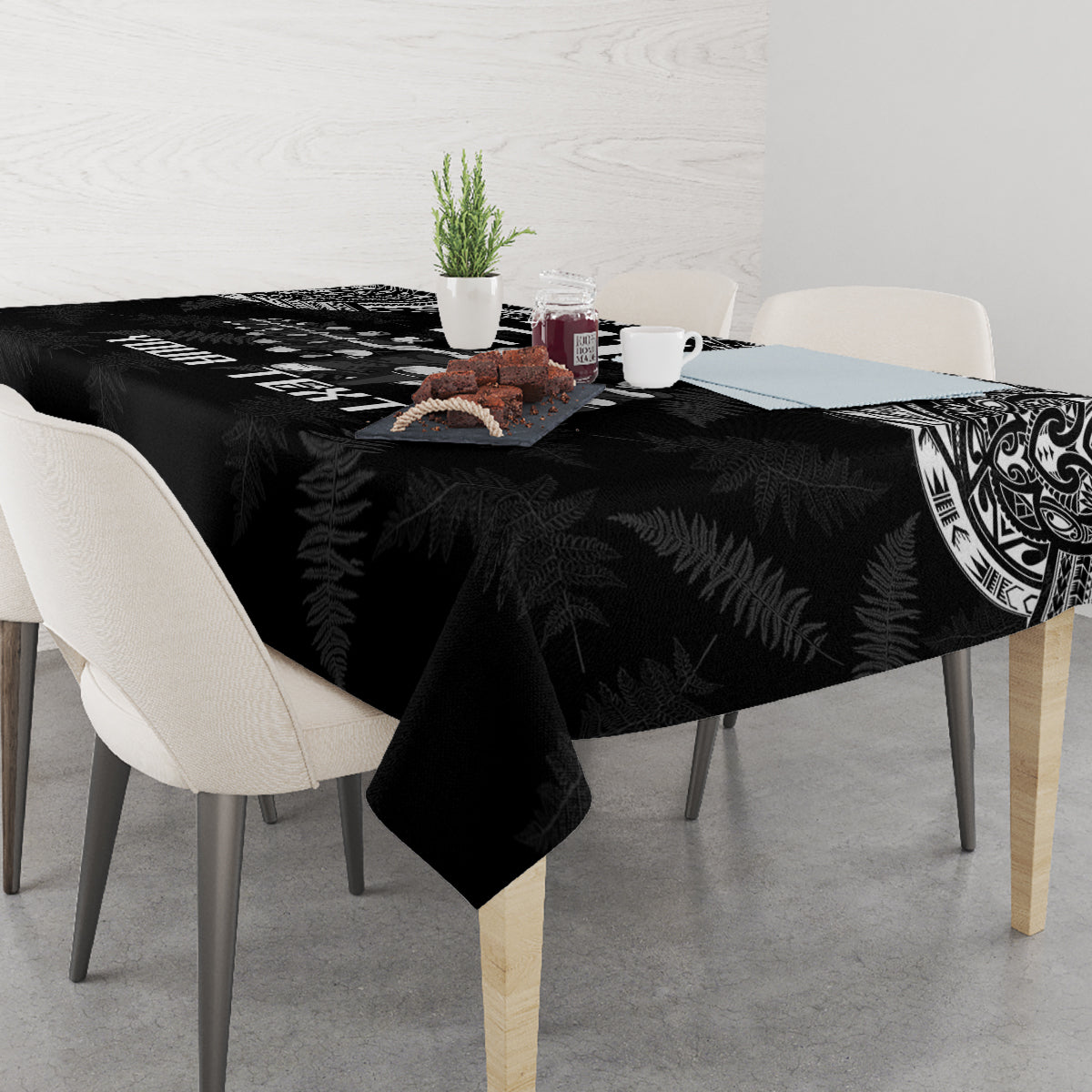 Custom NZ Rugby Tablecloth Kapa Opango Maori Haka With Years of The All Black Champions - Wonder Print Shop