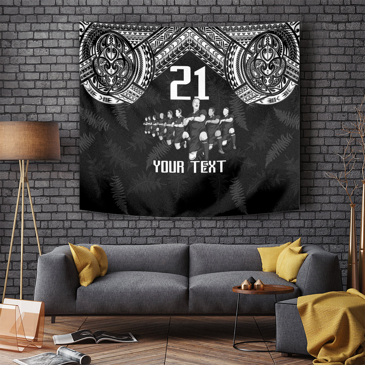 Custom NZ Rugby Tapestry Kapa Opango Maori Haka With Years of The All Black Champions - Wonder Print Shop