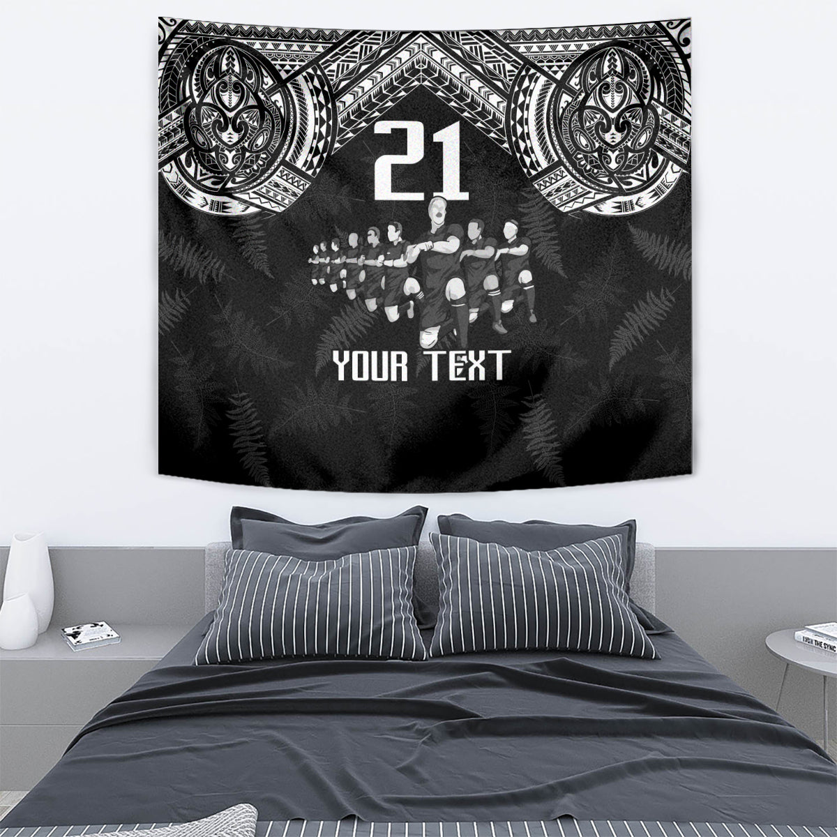 Custom NZ Rugby Tapestry Kapa Opango Maori Haka With Years of The All Black Champions - Wonder Print Shop