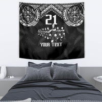 Custom NZ Rugby Tapestry Kapa Opango Maori Haka With Years of The All Black Champions - Wonder Print Shop