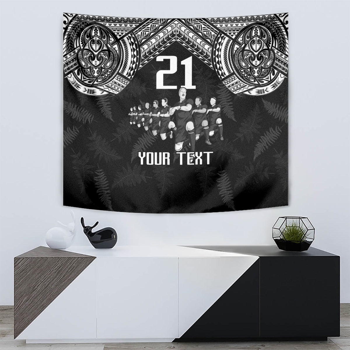 Custom NZ Rugby Tapestry Kapa Opango Maori Haka With Years of The All Black Champions - Wonder Print Shop