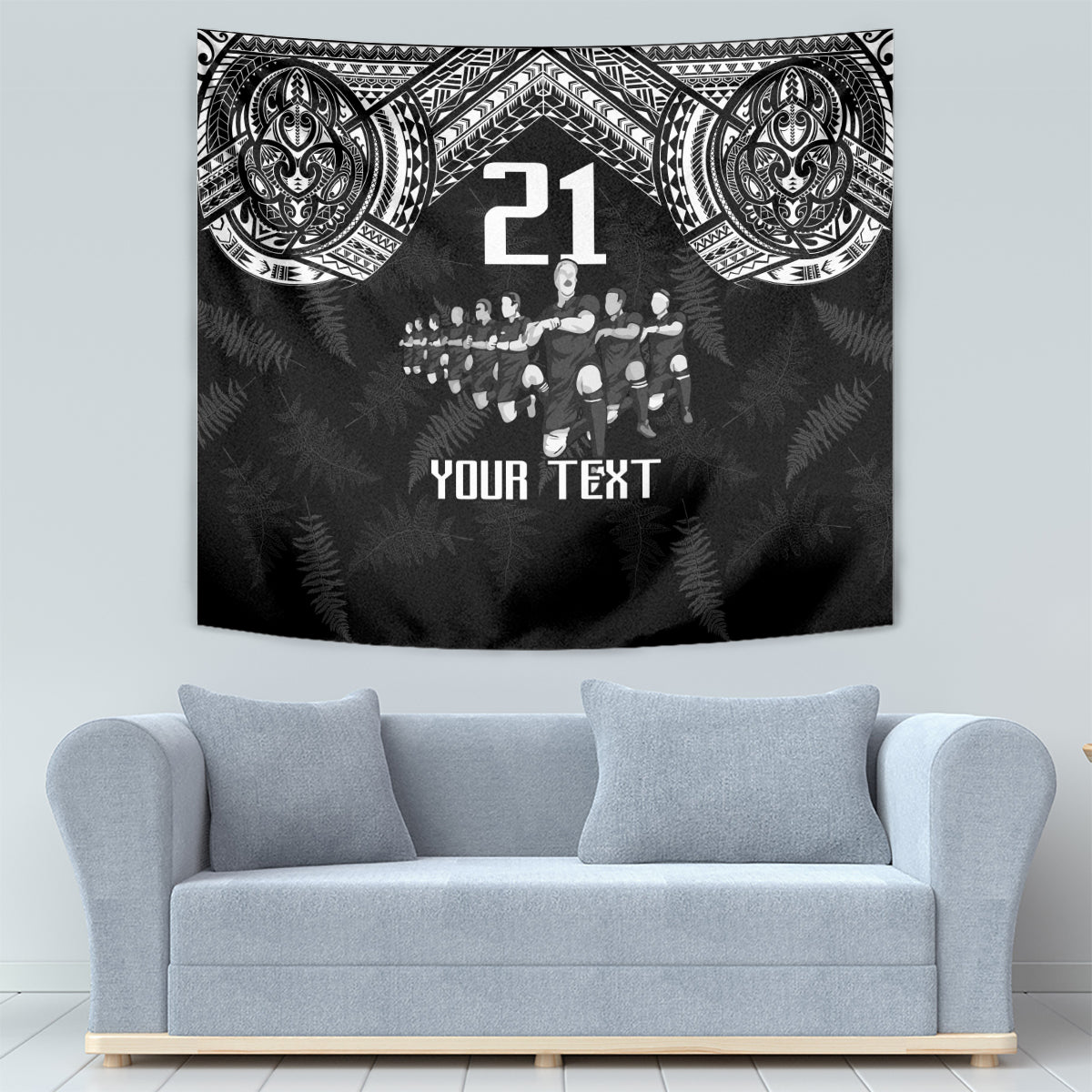 Custom NZ Rugby Tapestry Kapa Opango Maori Haka With Years of The All Black Champions - Wonder Print Shop