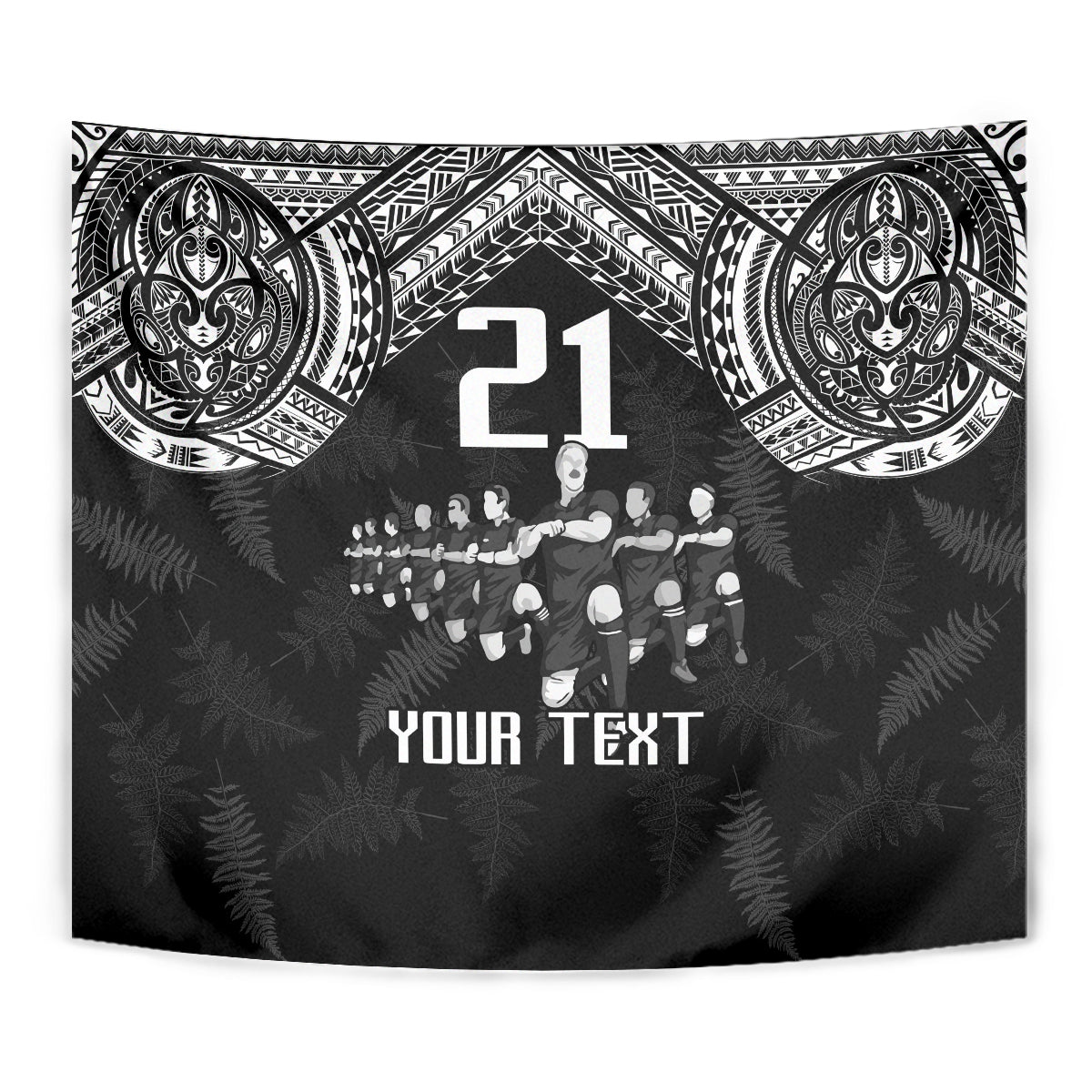 Custom NZ Rugby Tapestry Kapa Opango Maori Haka With Years of The All Black Champions - Wonder Print Shop