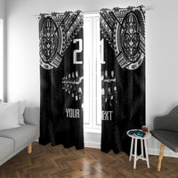 Custom NZ Rugby Window Curtain Kapa Opango Maori Haka With Years of The All Black Champions - Wonder Print Shop
