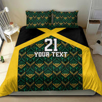 Jamaica Football Custom Bedding Set Black Ethnic Motifs LT9 - Wonder Print Shop