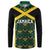 Jamaica Football Custom Button Sweatshirt Black Ethnic Motifs LT9 - Wonder Print Shop