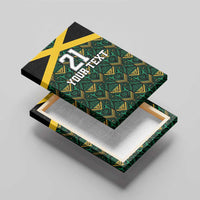 Jamaica Football Custom Canvas Wall Art Black Ethnic Motifs LT9 - Wonder Print Shop