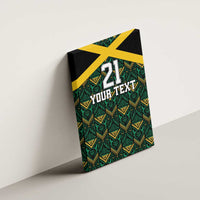 Jamaica Football Custom Canvas Wall Art Black Ethnic Motifs LT9 - Wonder Print Shop