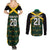 Jamaica Football Custom Couples Matching Summer Maxi Dress and Long Sleeve Button Shirt Black Ethnic Motifs LT9 - Wonder Print Shop