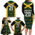 Jamaica Football Custom Family Matching Long Sleeve Bodycon Dress and Hawaiian Shirt Black Ethnic Motifs LT9 - Wonder Print Shop