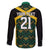 Jamaica Football Custom Family Matching Off The Shoulder Long Sleeve Dress and Hawaiian Shirt Black Ethnic Motifs - Wonder Print Shop