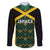 Jamaica Football Custom Family Matching Off Shoulder Short Dress and Hawaiian Shirt Black Ethnic Motifs LT9 - Wonder Print Shop