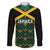 Jamaica Football Custom Family Matching Puletasi and Hawaiian Shirt Black Ethnic Motifs - Wonder Print Shop