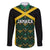 Jamaica Football Custom Family Matching Short Sleeve Bodycon Dress and Hawaiian Shirt Black Ethnic Motifs - Wonder Print Shop