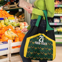 Jamaica Football Custom Grocery Bag Black Ethnic Motifs