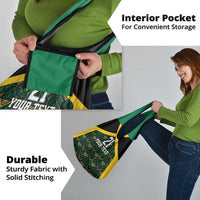 Jamaica Football Custom Grocery Bag Black Ethnic Motifs