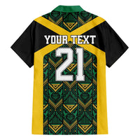 Jamaica Football Custom Hawaiian Shirt Black Ethnic Motifs - Wonder Print Shop
