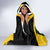 Jamaica Football Custom Hooded Blanket Black Ethnic Motifs