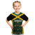 Jamaica Football Custom Kid T Shirt Black Ethnic Motifs - Wonder Print Shop