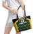 Jamaica Football Custom Leather Tote Bag Black Ethnic Motifs - Wonder Print Shop