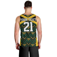 Jamaica Football Custom Men Tank Top Black Ethnic Motifs - Wonder Print Shop