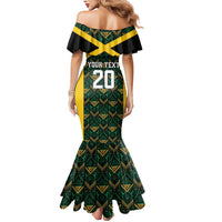 Jamaica Football Custom Mermaid Dress Black Ethnic Motifs - Wonder Print Shop