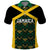 Jamaica Football Custom Polo Shirt Black Ethnic Motifs - Wonder Print Shop