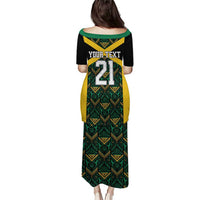 Jamaica Football Custom Puletasi Black Ethnic Motifs - Wonder Print Shop