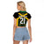 Jamaica Football Custom Raglan Cropped T Shirt Black Ethnic Motifs - Wonder Print Shop