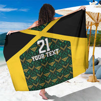 Jamaica Football Custom Sarong Black Ethnic Motifs - Wonder Print Shop