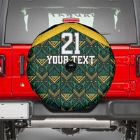 Jamaica Football Custom Spare Tire Cover Black Ethnic Motifs - Wonder Print Shop