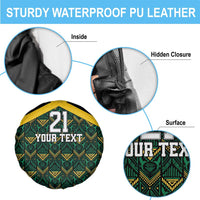 Jamaica Football Custom Spare Tire Cover Black Ethnic Motifs - Wonder Print Shop