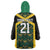 Jamaica Football Custom Wearable Blanket Hoodie Black Ethnic Motifs - Wonder Print Shop