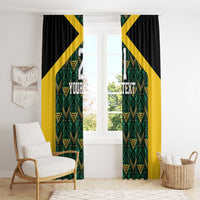 Jamaica Football Custom Window Curtain Black Ethnic Motifs - Wonder Print Shop