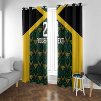 Jamaica Football Custom Window Curtain Black Ethnic Motifs - Wonder Print Shop