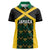 Jamaica Football Custom Women Polo Shirt Black Ethnic Motifs - Wonder Print Shop