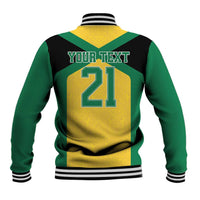 Jamaica Football Custom Baseball Jacket Gold Ethnic Motifs LT9 - Wonder Print Shop