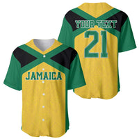 Jamaica Football Custom Baseball Jersey Gold Ethnic Motifs LT9 - Wonder Print Shop