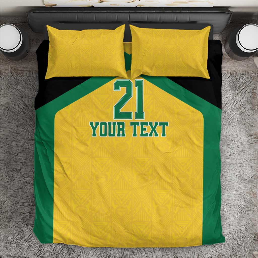 Jamaica Football Custom Bedding Set Gold Ethnic Motifs LT9 - Wonder Print Shop