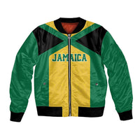 Jamaica Football Custom Bomber Jacket Gold Ethnic Motifs LT9 - Wonder Print Shop