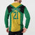 Jamaica Football Custom Button Sweatshirt Gold Ethnic Motifs LT9 - Wonder Print Shop