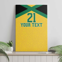 Jamaica Football Custom Canvas Wall Art Gold Ethnic Motifs LT9 - Wonder Print Shop